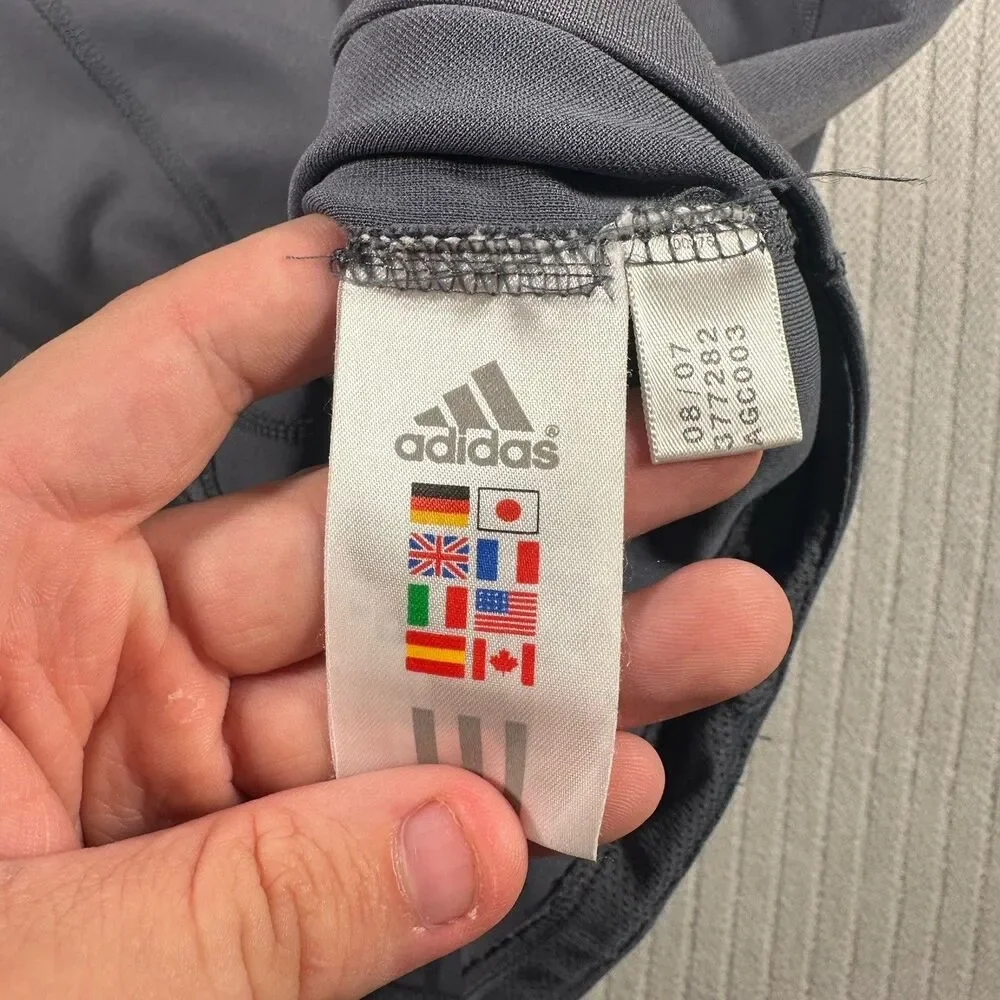 Adidas Men’s Medium Gray 1/4 Zip Performance Shirt Short Sleeve Athletic Golf